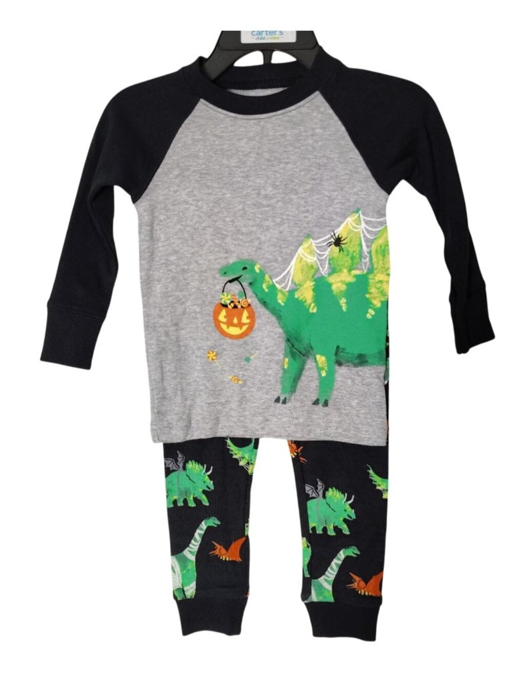 Carters Child of Mine Baby 12M Halloween Dinosaur Graphic Pajama Sleep Set